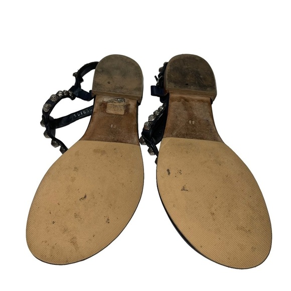 Balenciaga Leather Studded Women Sandals Size 7.5 / EU 38 - Picture 9 of 12